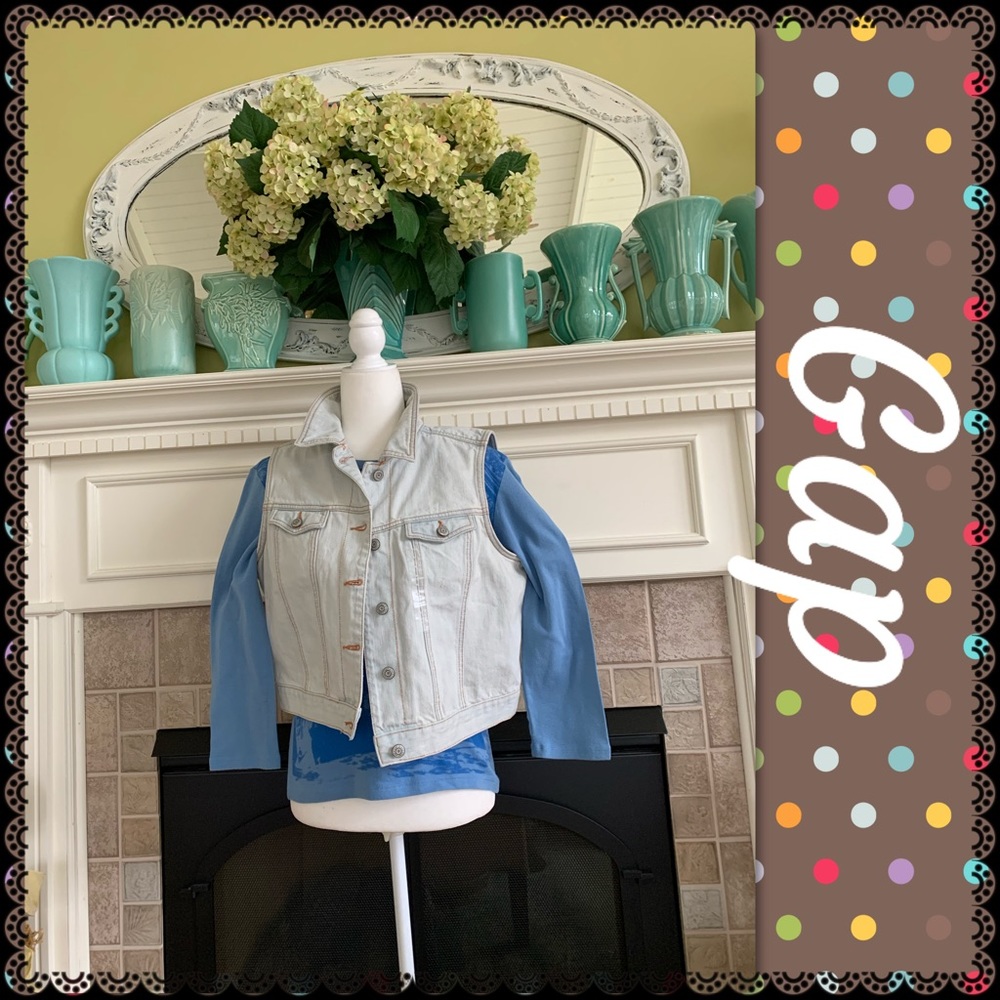 Gap jean vest, size XL